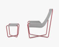 Ethimo Sling 의자 With Footstool 3D 모델 
