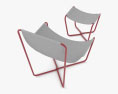 Ethimo Sling Chair With Footstool 3d model