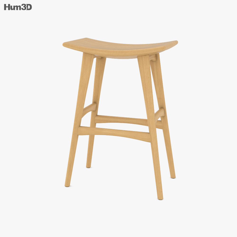 Ethnicraft Osso Bar stool 3D model