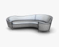 Federico Munari Curved Lounge Italy 1960 Sofa 3D-Modell