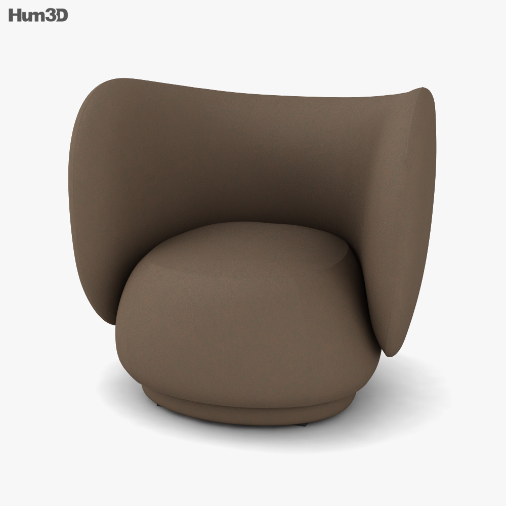 Ferm Living Rico Lounge chair 3D model