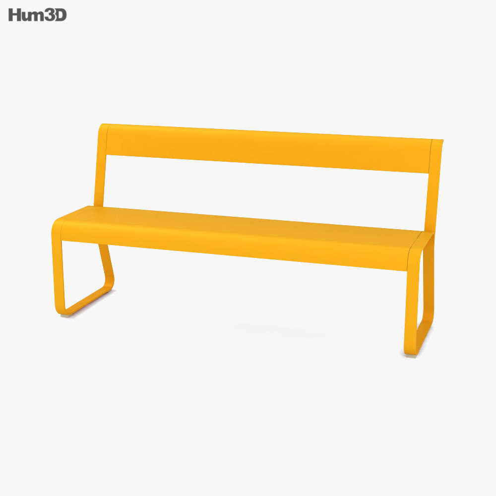 Fermob Bellevie With Backrest Bench 3D model