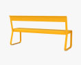 Fermob Bellevie With Backrest Bench 3D модель