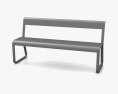 Fermob Bellevie With Backrest Bench 3D 모델 