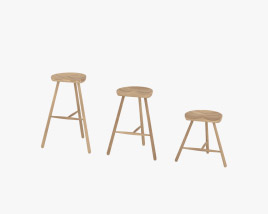 Form And Refine Shoemaker Chair Number 78 Oak 3D model