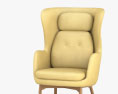 Fritz Hansen Ro Lounge chair 3D 모델 