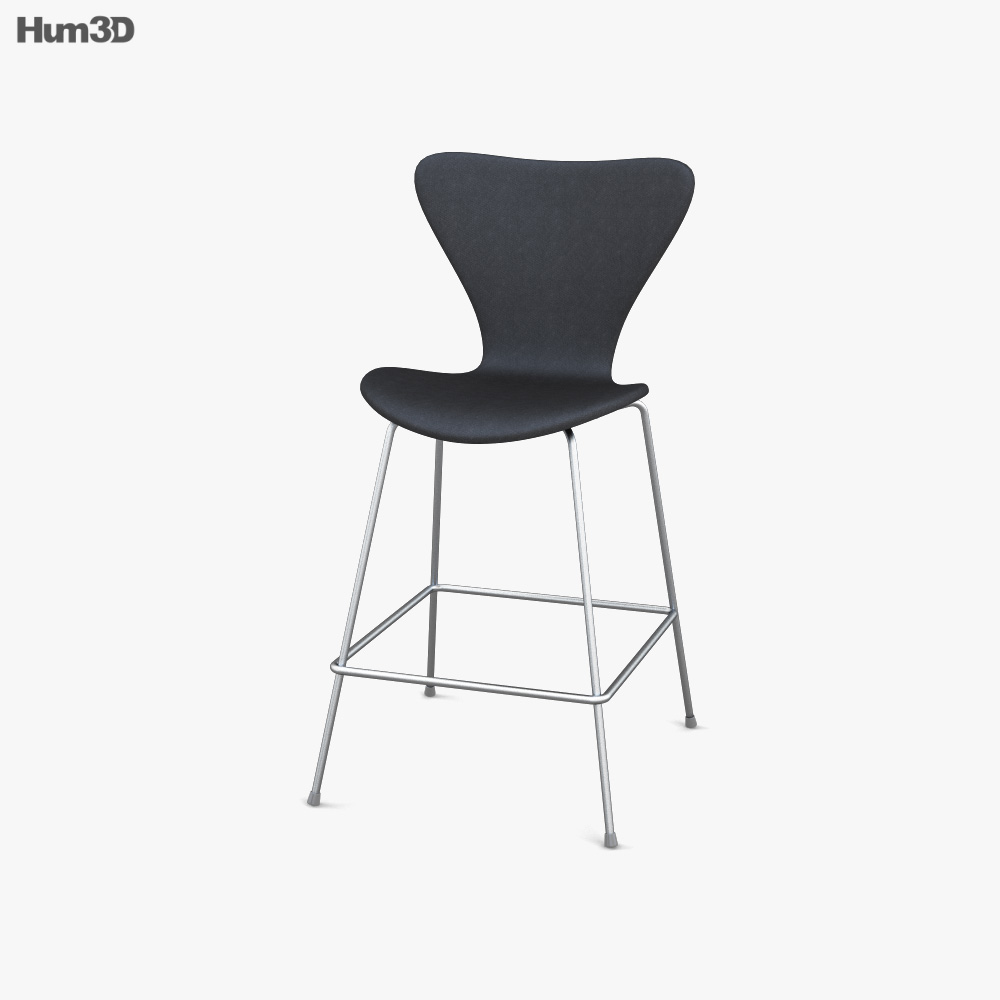 Fritz Hansen Series 7 Counter Cadeira Modelo 3d