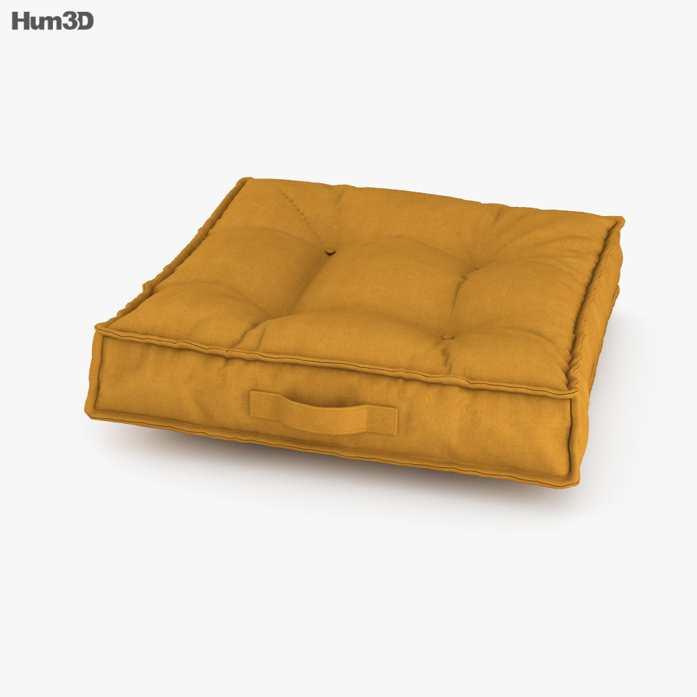 Velvet Floor Cushions 3D model