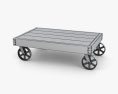 Industrial Cart Coffee table 3d model