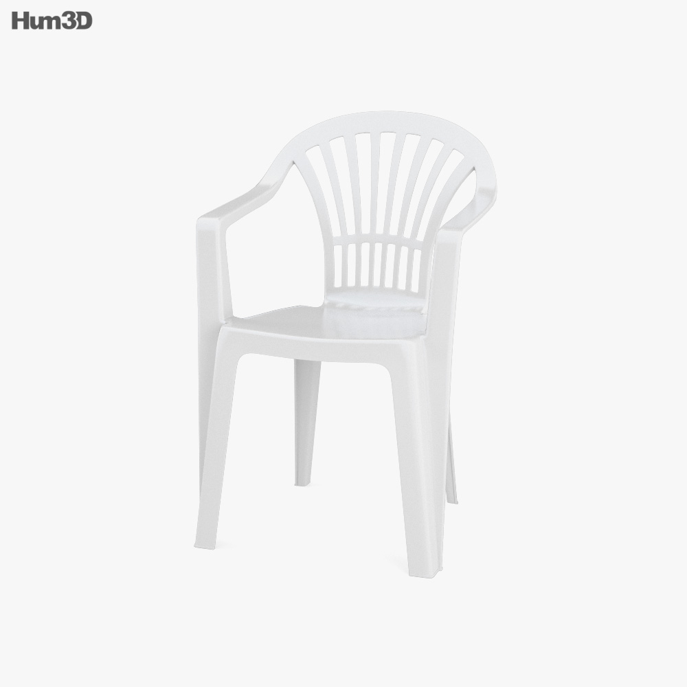 Plastik Stuhl 3D-Modell