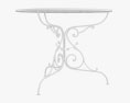 Железный столик в кафе 3D модель