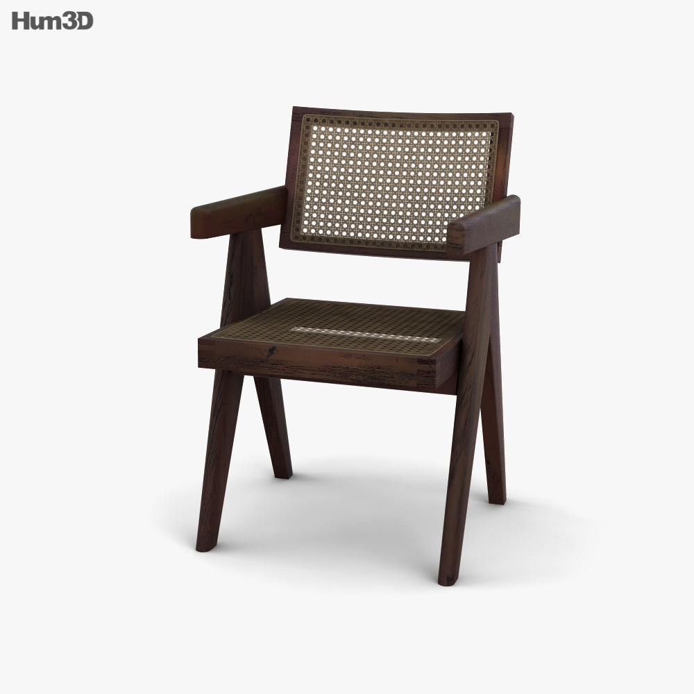 Pair Of Jeanneret 肘掛け椅子 3Dモデル