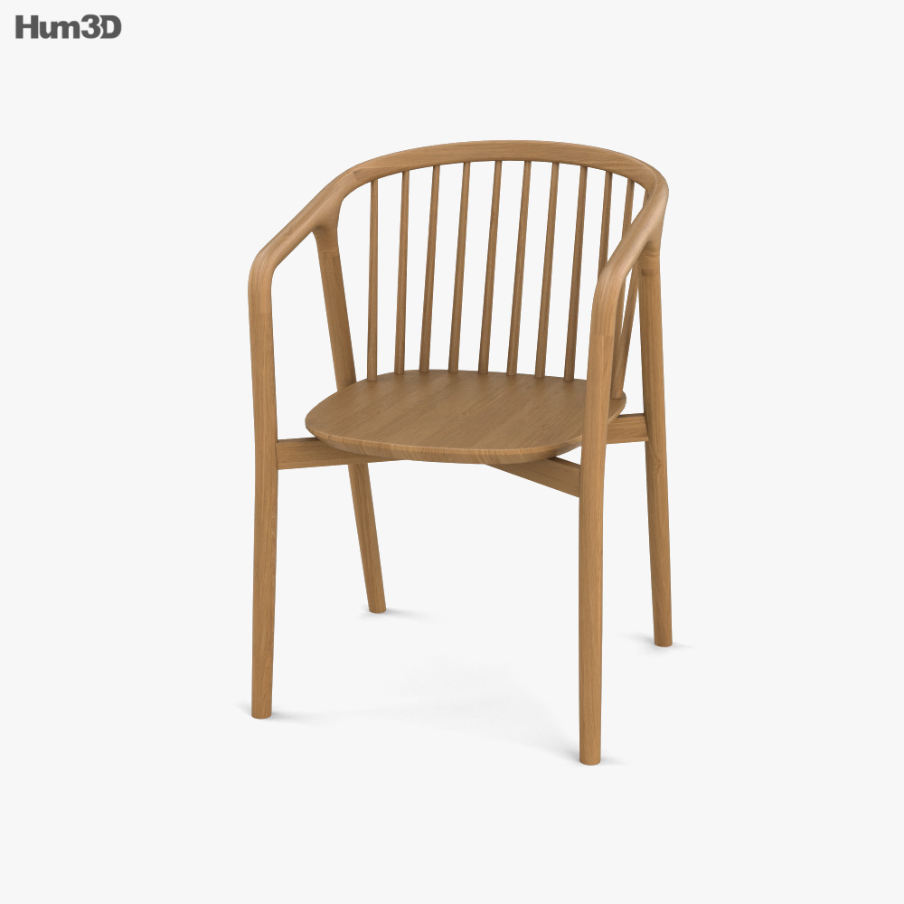Tacoma Carver Dining chair 3D model