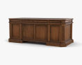 Classic With Leather Top desk 3d model