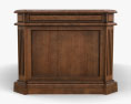 Classic With Leather Top desk 3d model