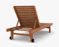 Wooden Beach chair 3d model