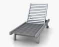木制海滩躺椅 3D模型