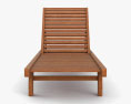 Wooden Beach chair 3D 모델 