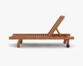 Wooden Beach chair 3d model