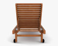 木制海滩躺椅 3D模型
