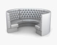 Round Booth Restaurant Seating 3D-Modell