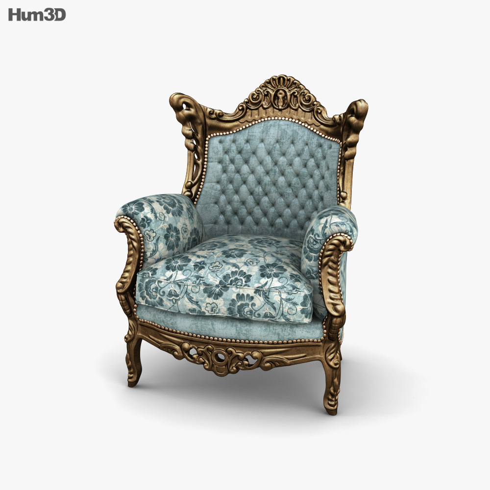 Baroque armchair 3D model