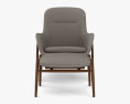 Nora Lounge chair and Пуфик 3D модель
