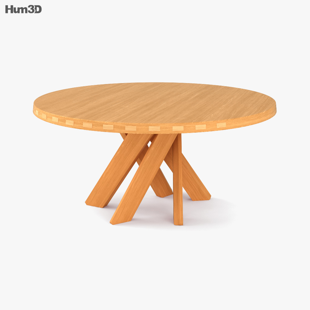 Pierre Chapo T21 Dining table 3D model