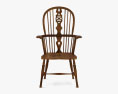 Antique Wooden Windsor 肘掛け椅子 3Dモデル