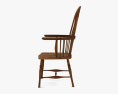 Antique Wooden Windsor 扶手椅 3D模型