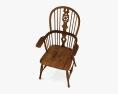 Antique Wooden Windsor Крісло 3D модель