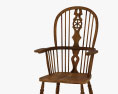 Antique Wooden Windsor Крісло 3D модель