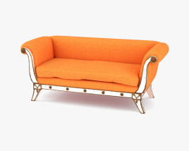 Шведский неоклассический диван 3D модель