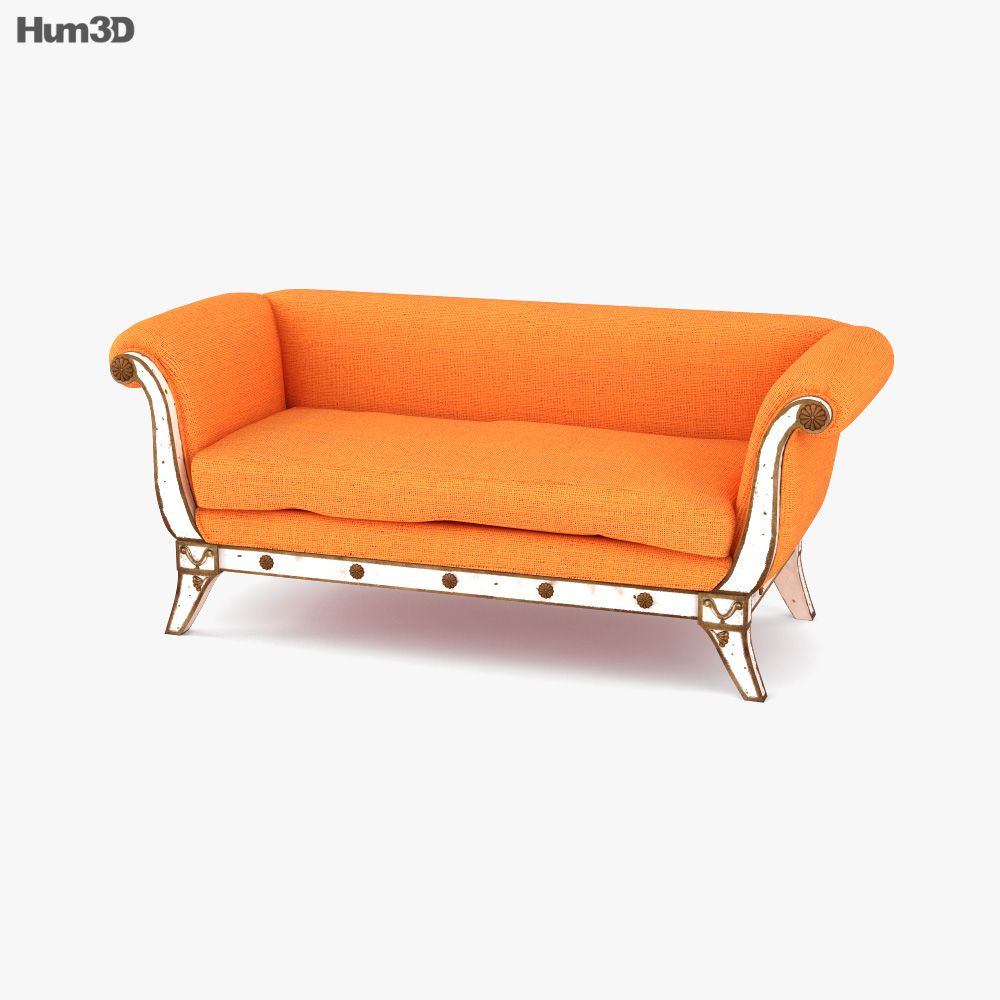 Swedish Neoclassical Sofa 3D model