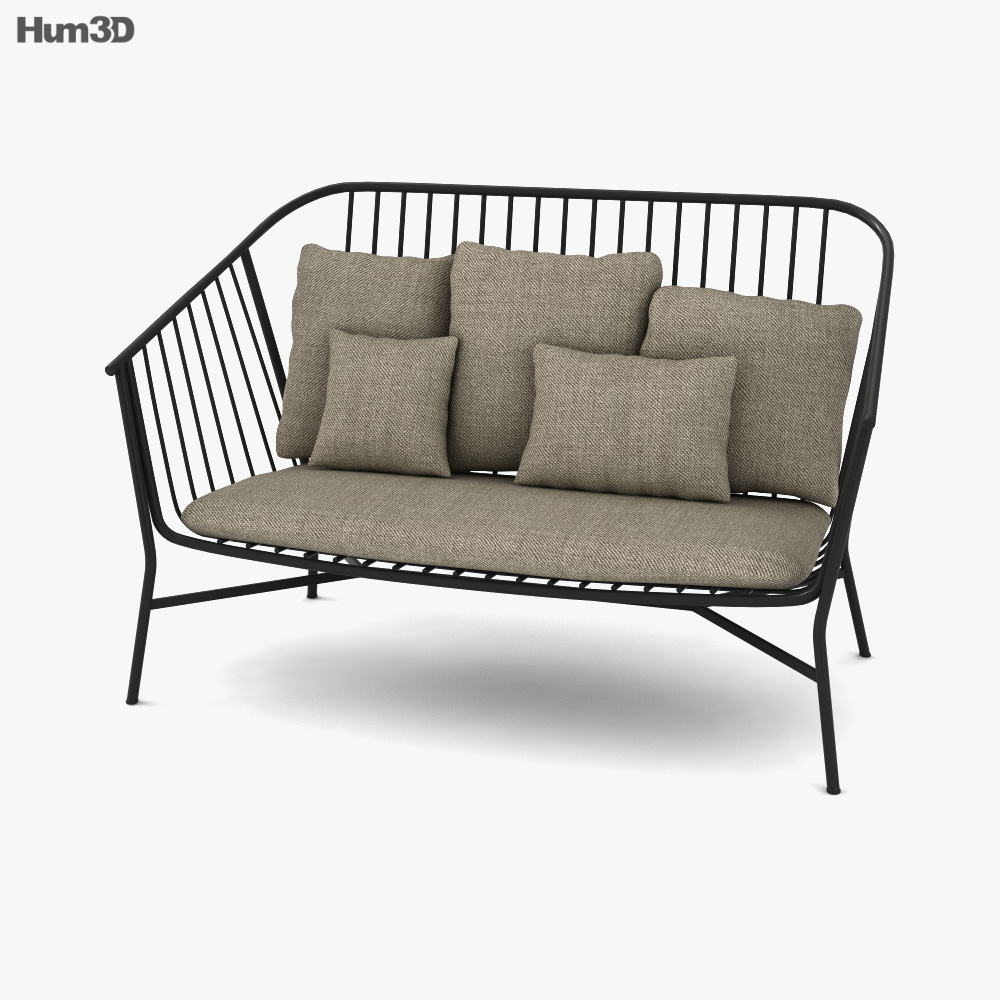Contemporary Jeanette Sofa 3D-Modell