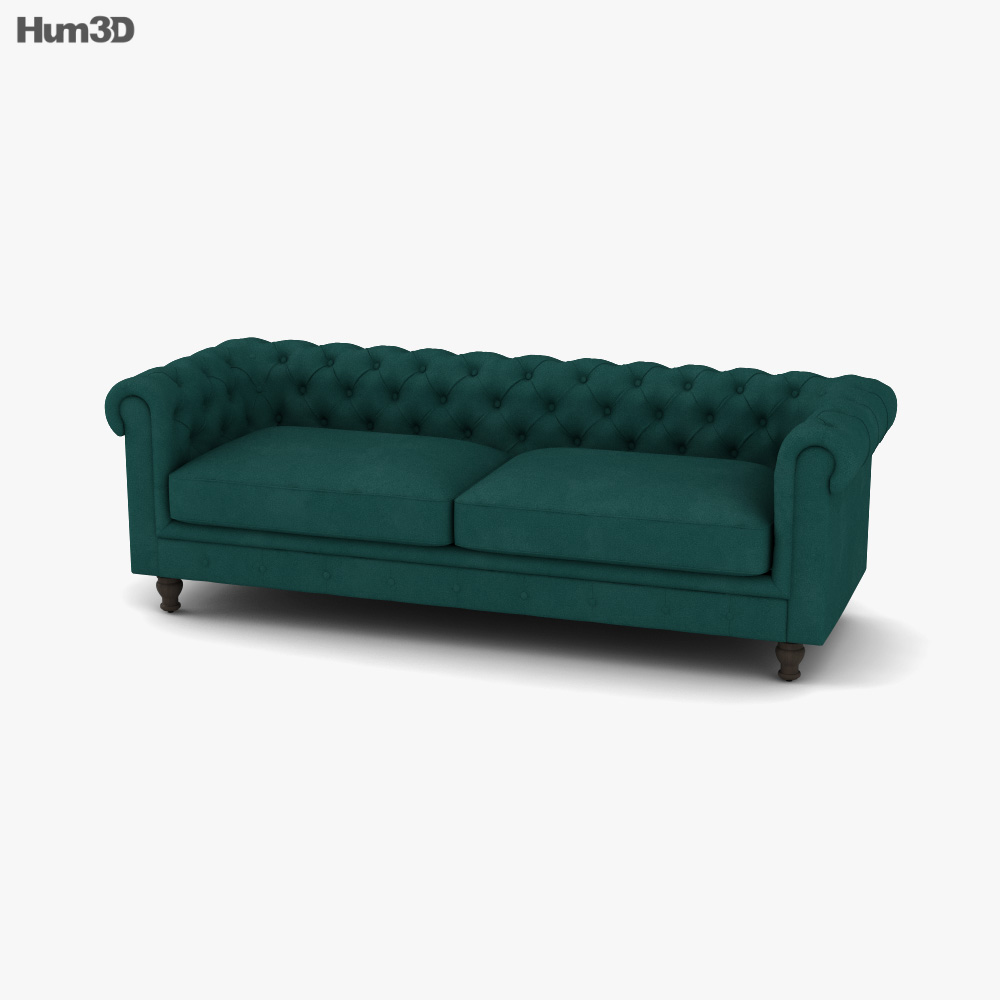 Winchester sofá de tela Modelo 3D