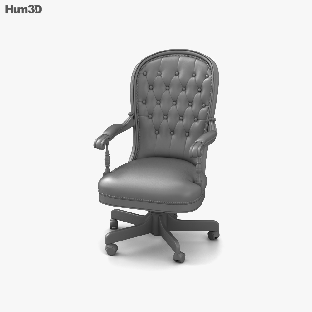 Classic Leather Executive chair 3D 모델 - 가구 on Hum3D