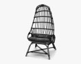 Rattan Fallon Cadeira de casulo Modelo 3d