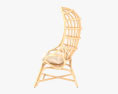 Rattan Fallon Cocoon chair 3d model