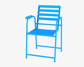 Cadeira Azul Nice Riviera Francesa Modelo 3d