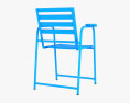 Cadeira Azul Nice Riviera Francesa Modelo 3d