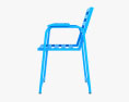 蓝色法国里维埃拉漂亮的椅子 3D模型