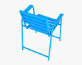 蓝色法国里维埃拉漂亮的椅子 3D模型