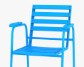 Bella sedia blu della Costa Azzurra Modello 3D