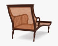 British Colonial Caned Chaise lounge Modelo 3D