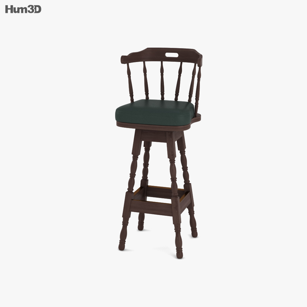 Captain 酒吧椅 3D模型