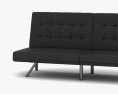Faux Leather Futon Sofa 3d model