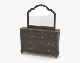 Charleston Dresser And Mirror Modello 3D