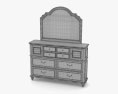 Charleston Dresser And Mirror 3D модель