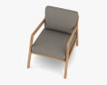 Denman Vapor Gray Chair 3d model